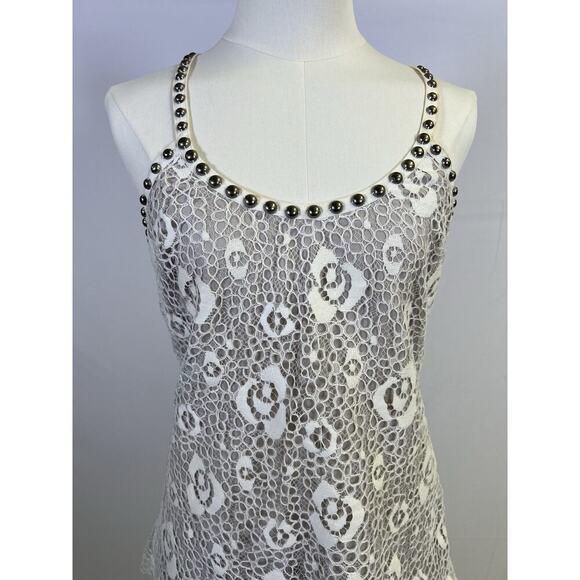 Vintage Y2K Mini Dress /Tunic Embellished Lace Cotton Babydoll Size S Fairy - Picture 6 of 10